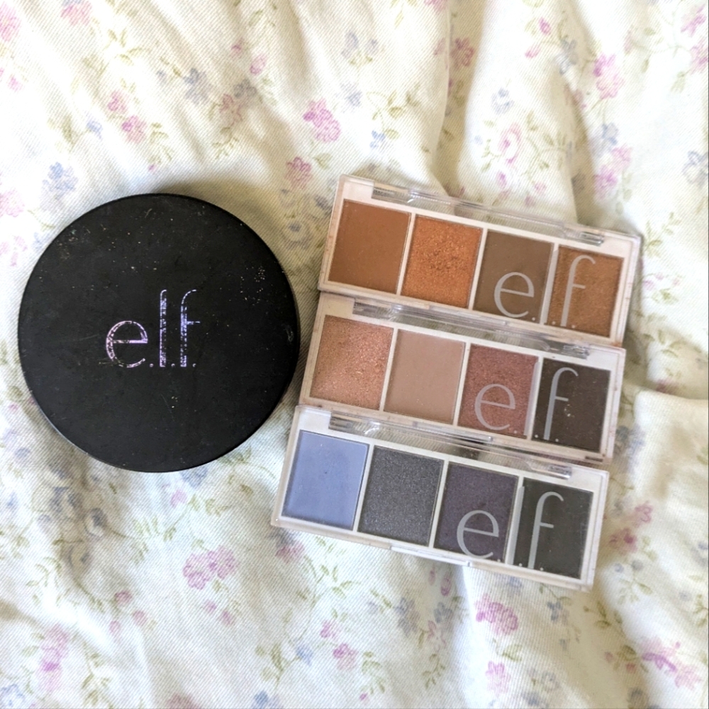 Bundle Of Elf Eyeshadow Palette Sets And Highlighter Duo